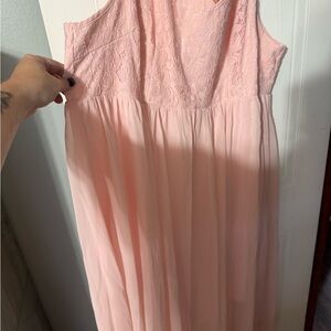 SHEIN Curve Blush Lace Dress